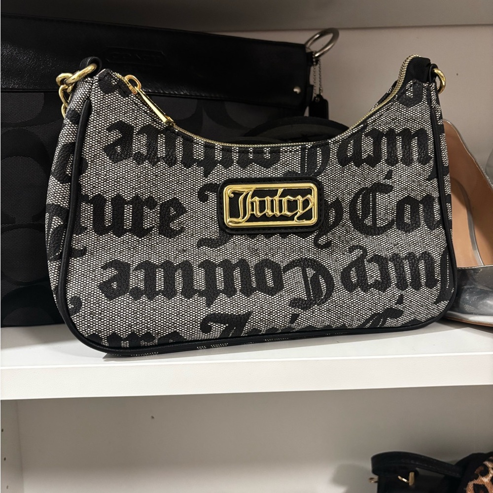 Juicy Couture Black and White Shoulder Bag